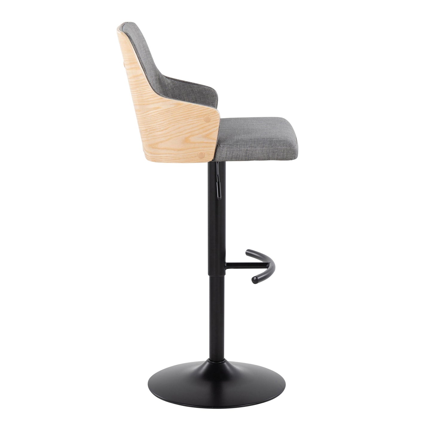 Stella Adjustable Barstool - Set of 2 Cream By LumiSource | Bar Stools | Modishstore - 11