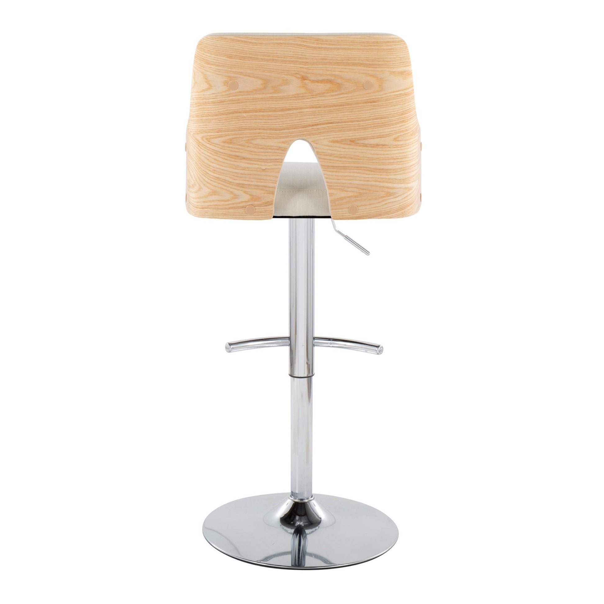 Stella Adjustable Barstool - Set of 2 Cream By LumiSource | Bar Stools | Modishstore - 7