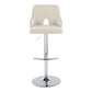 Stella Adjustable Barstool - Set of 2 Cream By LumiSource | Bar Stools | Modishstore - 8