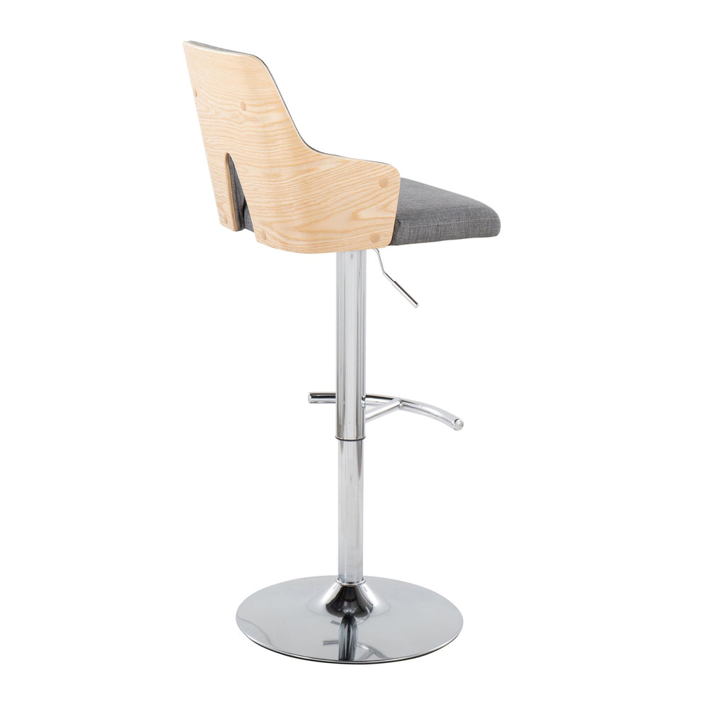 Stella Adjustable Barstool - Set of 2 Cream By LumiSource | Bar Stools | Modishstore - 12
