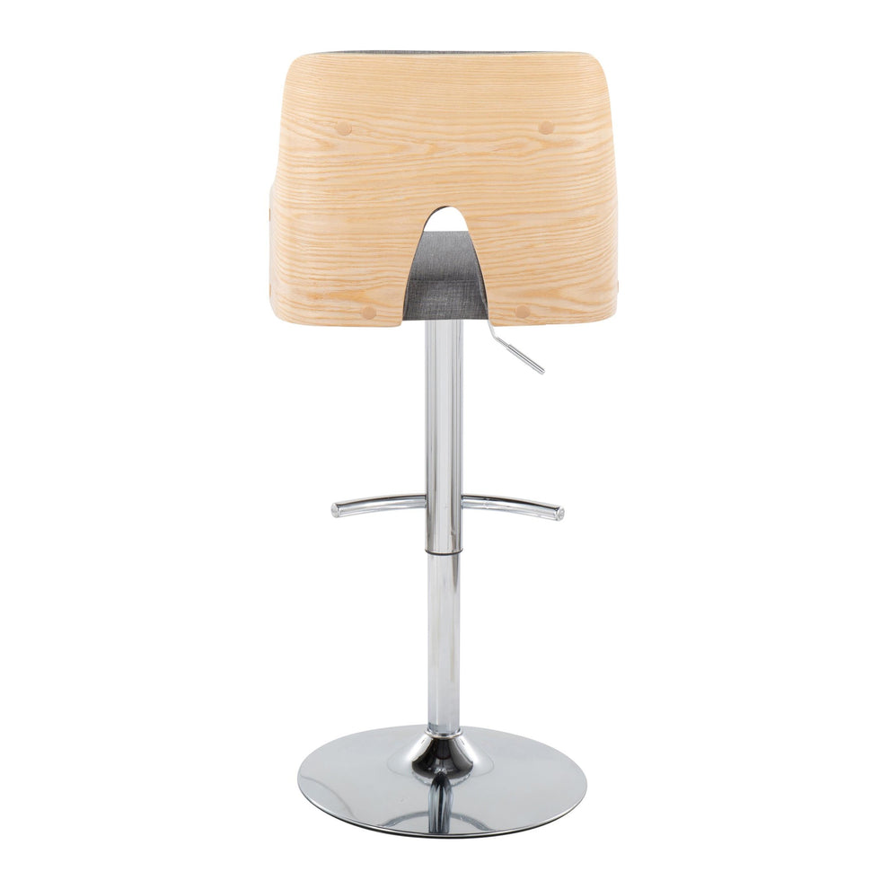 Stella Adjustable Barstool - Set of 2 Cream By LumiSource | Bar Stools | Modishstore - 13