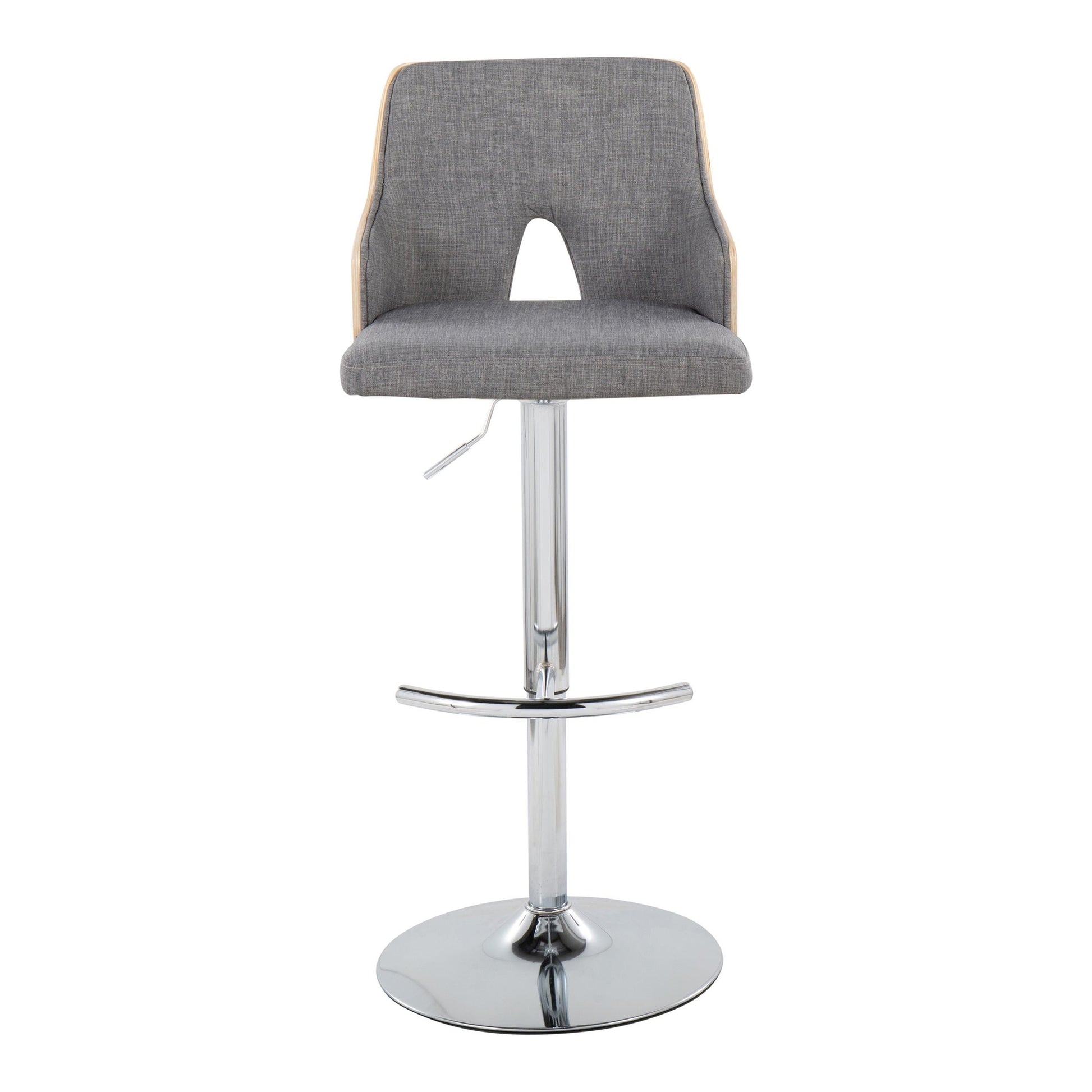 Stella Adjustable Barstool - Set of 2 Cream By LumiSource | Bar Stools | Modishstore - 14