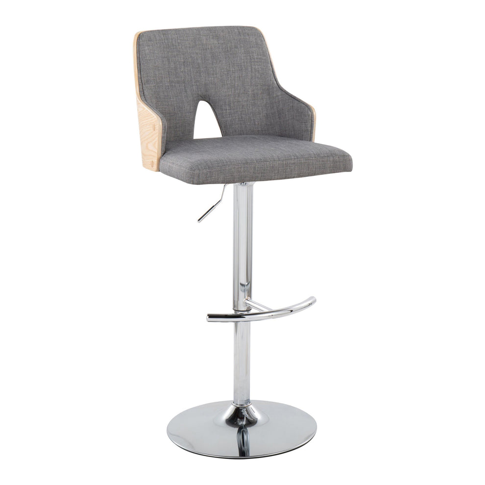 Stella Adjustable Barstool - Set of 2 Cream By LumiSource | Bar Stools | Modishstore - 10