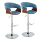 Vintage Mod Adjustable Height Barstool - Set of 2 Blue  By LumiSource | Bar Stools | Modishstore - 3