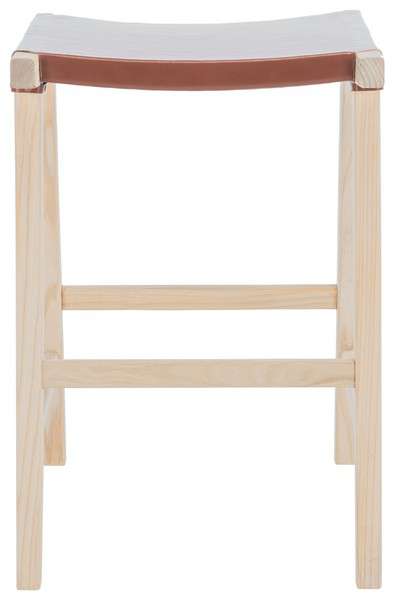 Safavieh Aariz Rectangle Counter Stool - Cognac | Counter Stools | Modishstore - 2