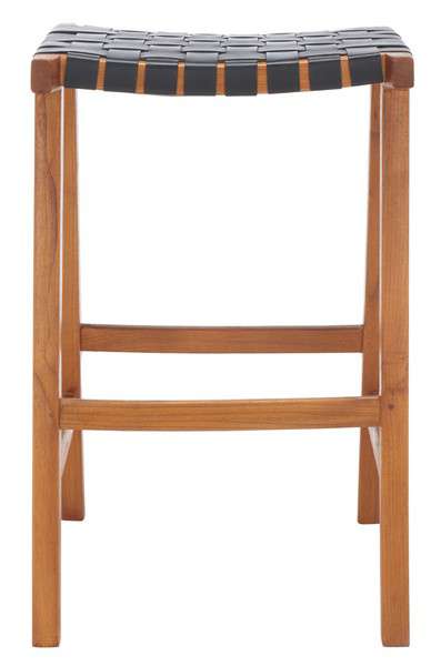 Safavieh Abreu Rectangle Barstool - Black | Bar Stools | Modishstore - 2