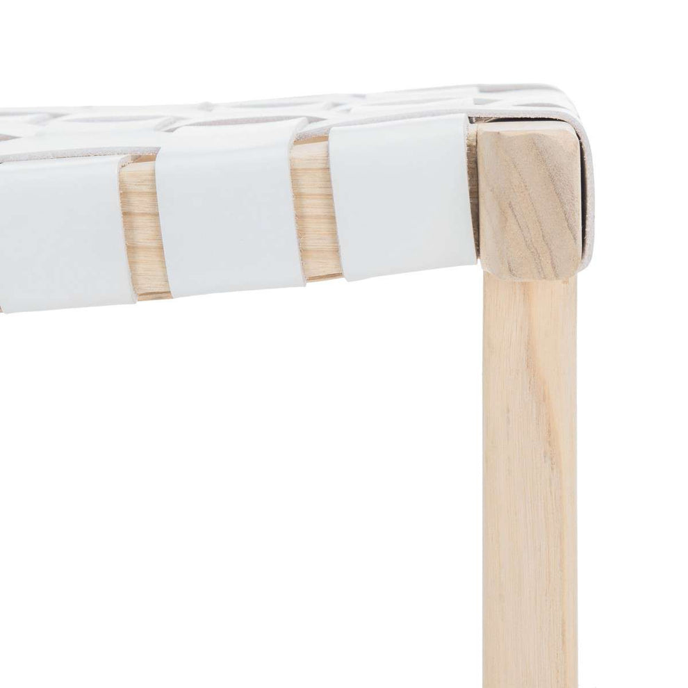 Safavieh Abreu Rectangle Counter Stool - White | Counter Stools | Modishstore - 4