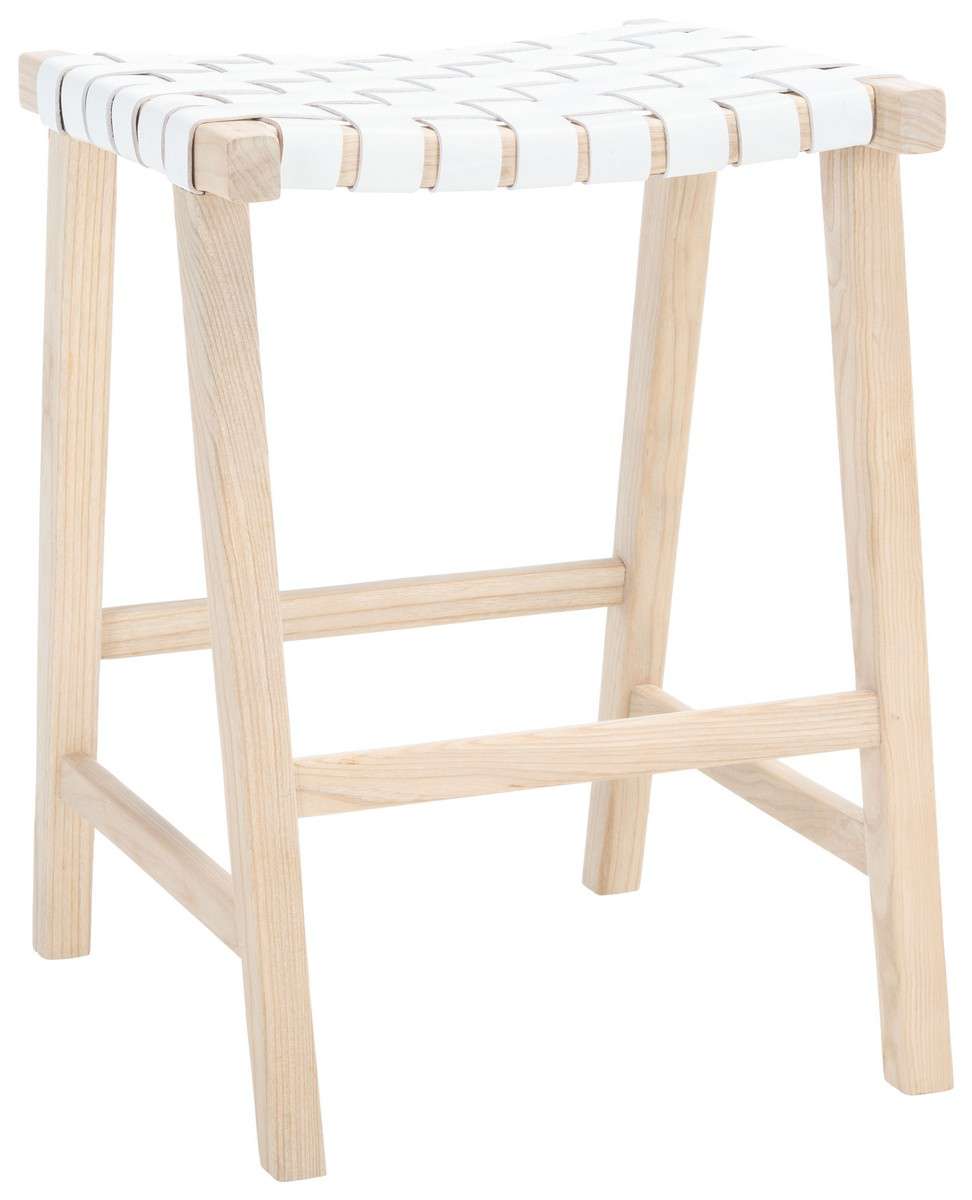 Safavieh Abreu Rectangle Counter Stool - White | Counter Stools | Modishstore - 3