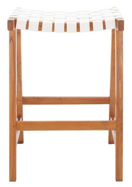 Safavieh Abreu Rectangle Counter Stool - White | Counter Stools | Modishstore - 2