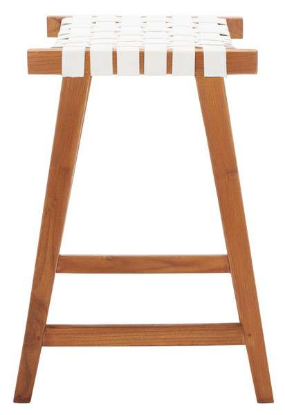 Safavieh Abreu Rectangle Counter Stool - White | Counter Stools | Modishstore - 3