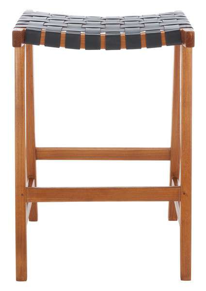Safavieh Abreu Rectangle Counter Stool - Black | Counter Stools | Modishstore - 2