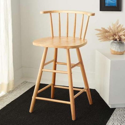 Safavieh Jay Wood Counter Stool - Natural | Counter Stools | Modishstore