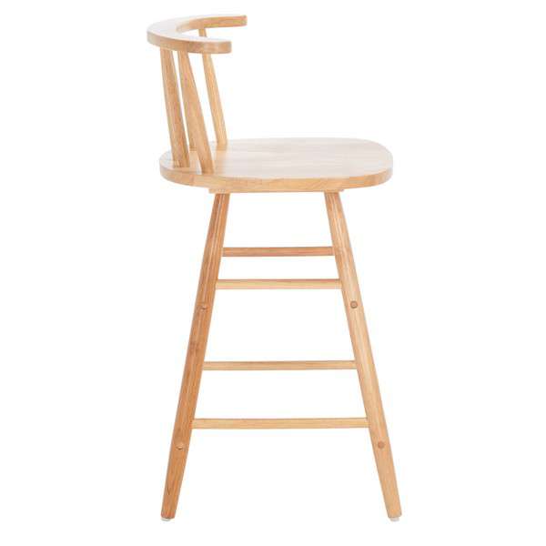 Safavieh Jay Wood Counter Stool - Natural | Counter Stools | Modishstore - 3