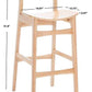 Safavieh Thaxton Bar Stool Set Of 2 - Natural | Bar Stools | Modishstore - 4