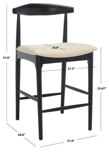 Safavieh Lionel Retro Counter Stool - Black | Counter Stools | Modishstore - 4