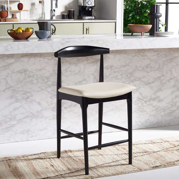 Safavieh Lionel Retro Counter Stool - Black | Counter Stools | Modishstore