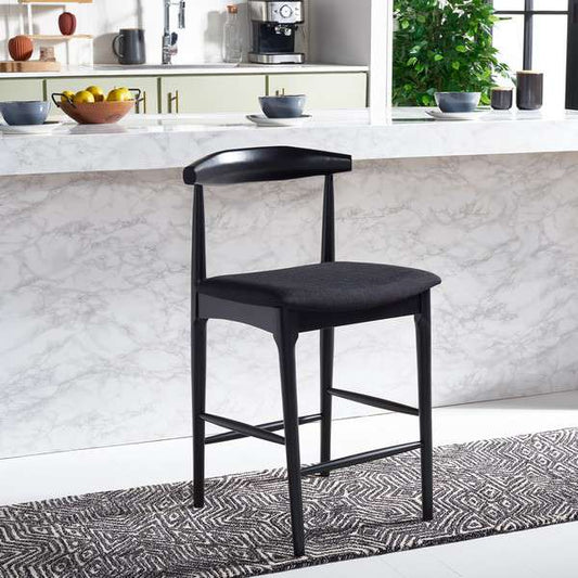 Safavieh Lionel Retro Counter Stool - Black | Counter Stools | Modishstore