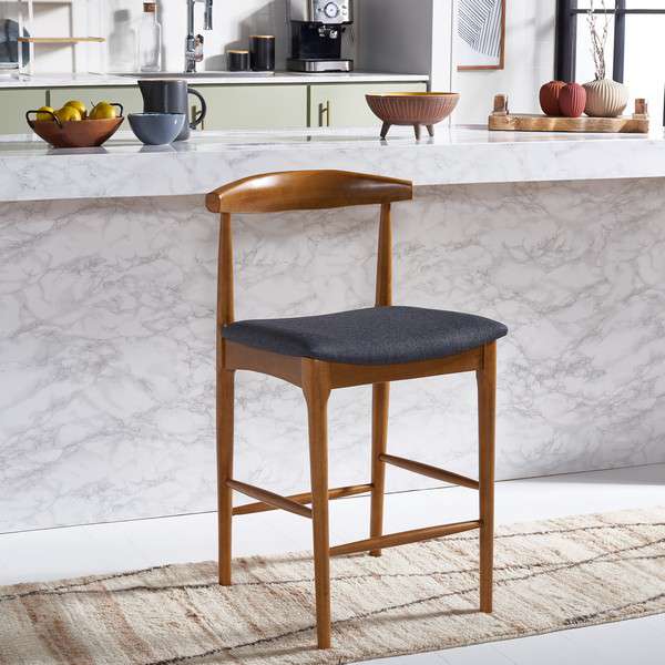 Safavieh Lionel Retro Counter Stool - Walnut | Counter Stools | Modishstore