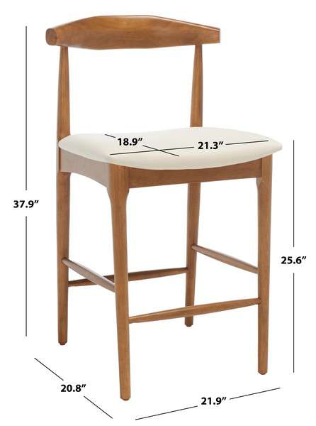 Safavieh Lionel Retro Counter Stool - Walnut | Counter Stools | Modishstore - 4