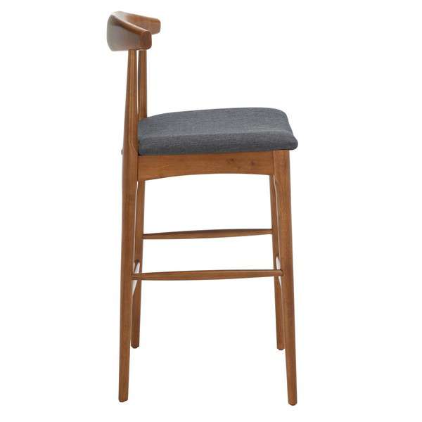 Safavieh Lionel Retro Bar Stool - Walnut | Bar Stools | Modishstore - 3