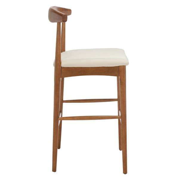 Safavieh Lionel Retro Bar Stool - Walnut | Bar Stools | Modishstore - 3