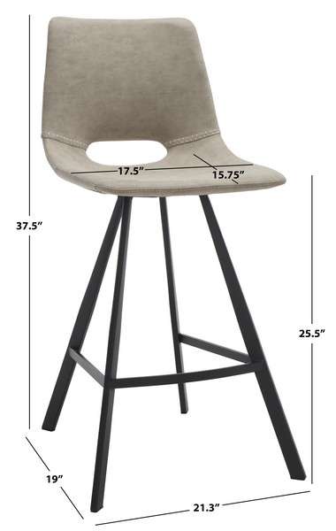 Safavieh Raylee Counter Stool - Gray | Counter Stools | Modishstore - 4