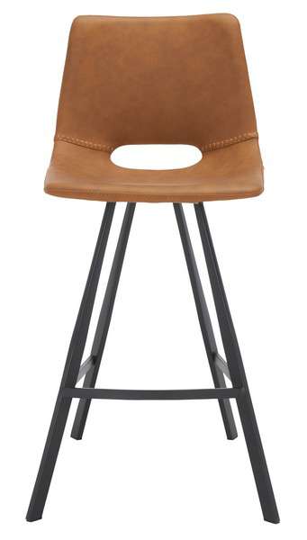 Safavieh Raylee Counter Stool - Cognac | Counter Stools | Modishstore - 2