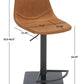Safavieh Kynlee Gas Lift Barstool - Cognac | Bar Stools | Modishstore - 4
