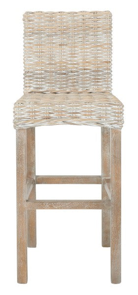 Safavieh Tobie Rattan Bar Stool | Bar Stools | Modishstore - 9