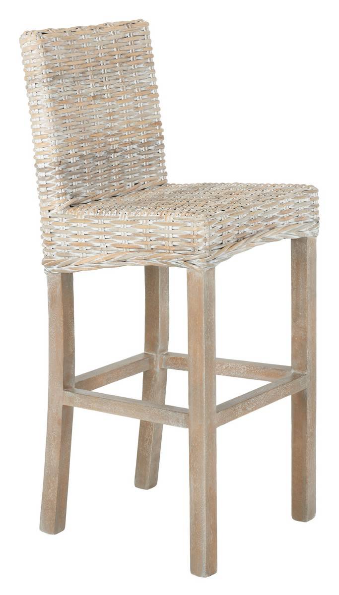 Safavieh Tobie Rattan Bar Stool | Bar Stools | Modishstore - 6