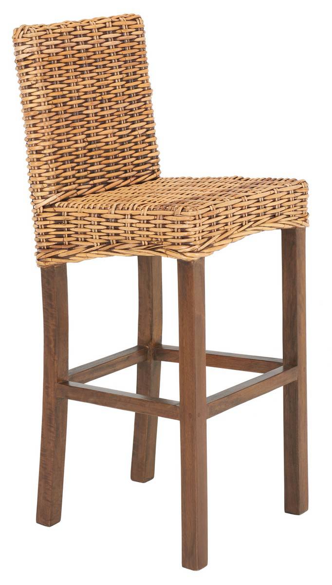 Safavieh Tobie Rattan Bar Stool | Bar Stools | Modishstore - 10