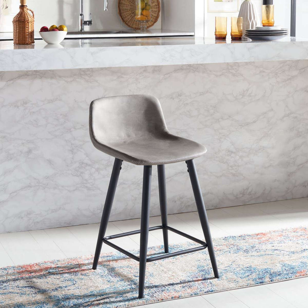 Safavieh Asena Counter Stool - Gray | Counter Stools | Modishstore - 4