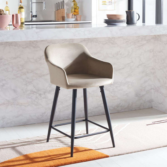 Safavieh Cataleya Counter Stool - Taupe | Counter Stools | Modishstore