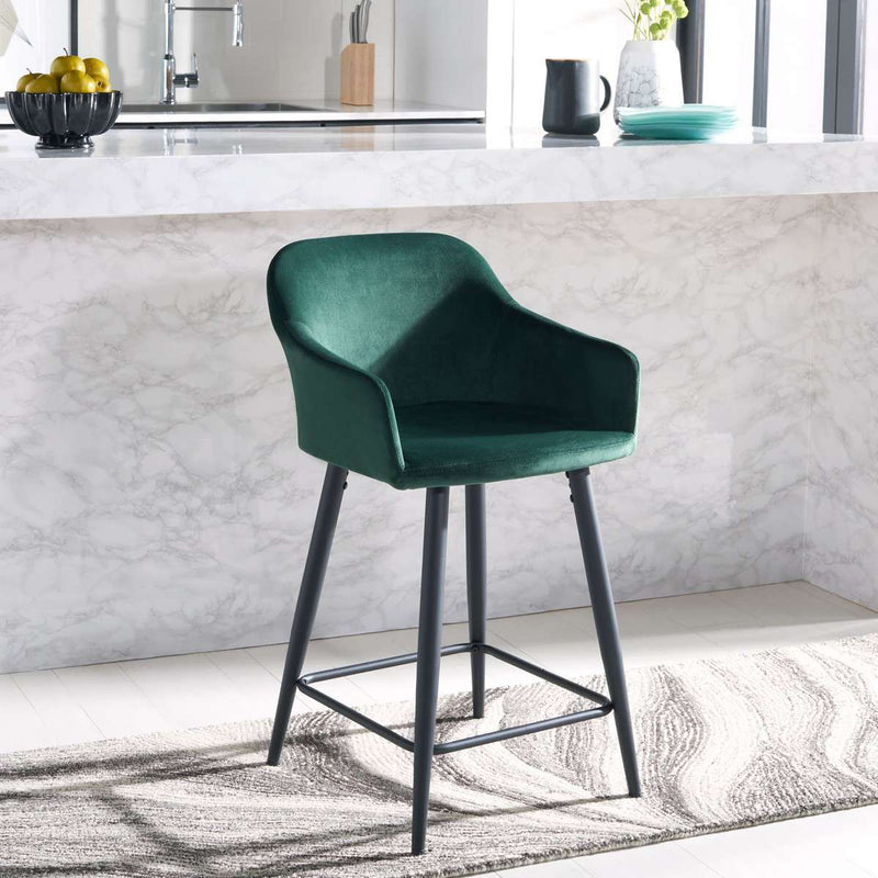Safavieh Cataleya Counter Stool - Malachite Green | Counter Stools | Modishstore