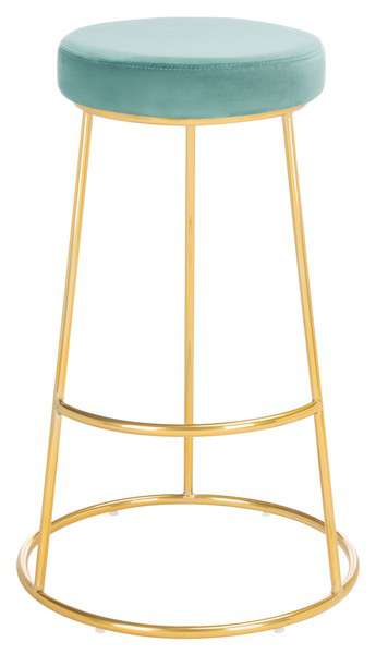 Safavieh Sabina Round Bar Stool - Seafoam | Counter Stools | Modishstore - 2