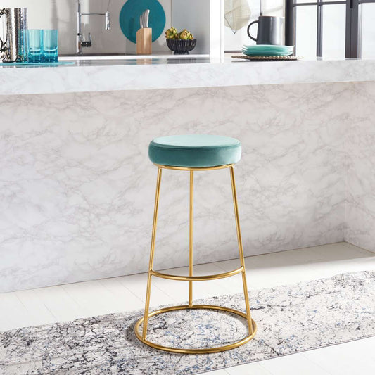 Safavieh Sabina Round Bar Stool - Seafoam | Counter Stools | Modishstore
