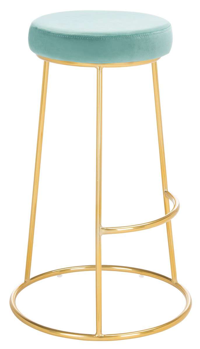 Safavieh Sabina Round Bar Stool - Seafoam | Counter Stools | Modishstore - 3