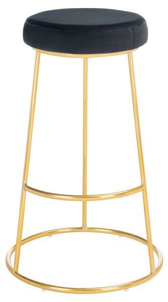Safavieh Sabina Round Bar Stool - Black | Counter Stools | Modishstore - 2