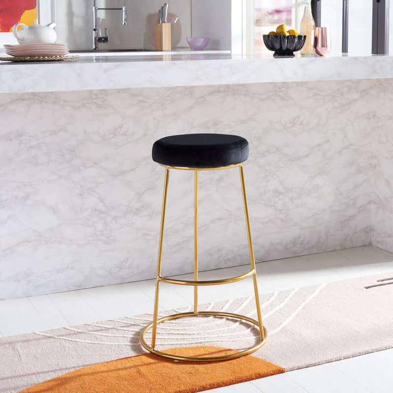 Safavieh Sabina Round Bar Stool - Black | Counter Stools | Modishstore