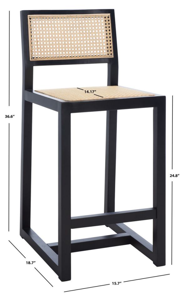 Safavieh Seika Rattan Counter Stool | Counter Stools | Modishstore - 4