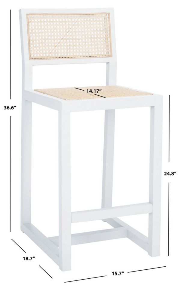Safavieh Seika Rattan Counter Stool | Counter Stools | Modishstore - 8