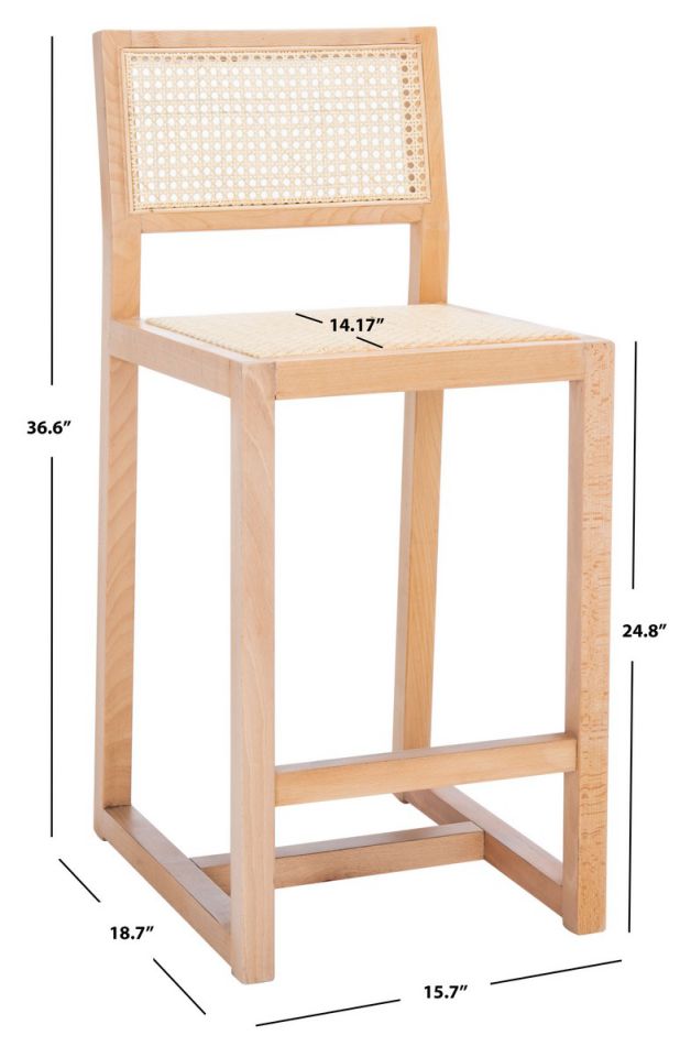 Safavieh Seika Rattan Counter Stool | Counter Stools | Modishstore - 12