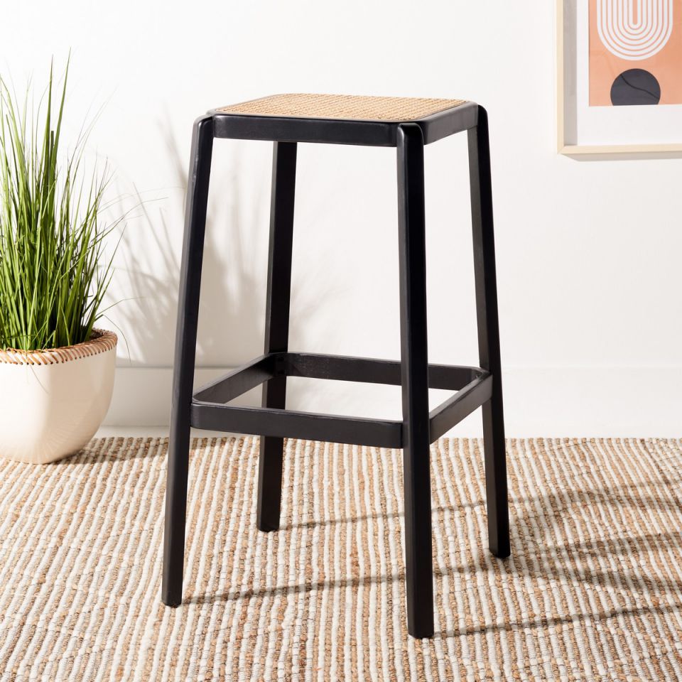 Safavieh Silus Backless Cane Bar Stool | Bar Stools | Modishstore - 2