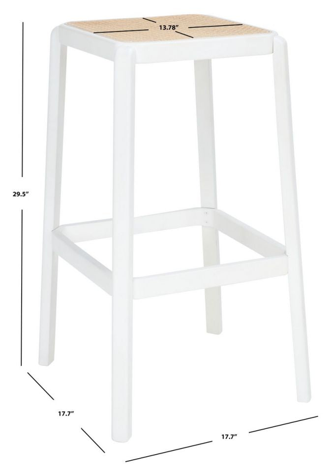 Safavieh Silus Backless Cane Bar Stool | Bar Stools | Modishstore - 7
