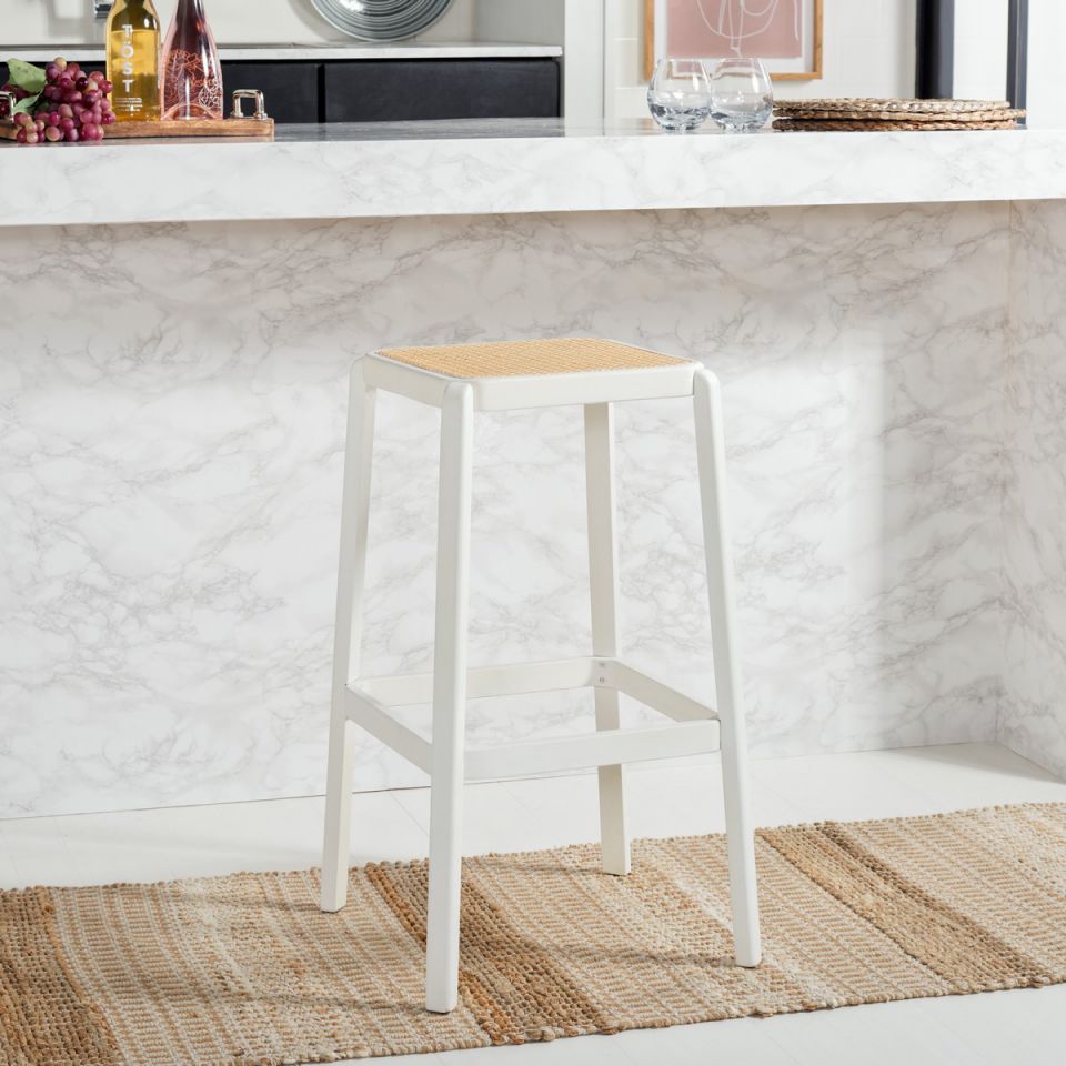 Safavieh Silus Backless Cane Bar Stool | Bar Stools | Modishstore - 6