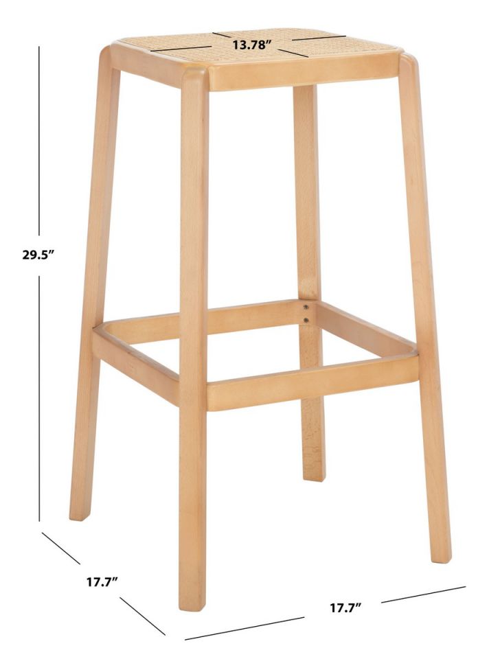 Safavieh Silus Backless Cane Bar Stool | Bar Stools | Modishstore - 13