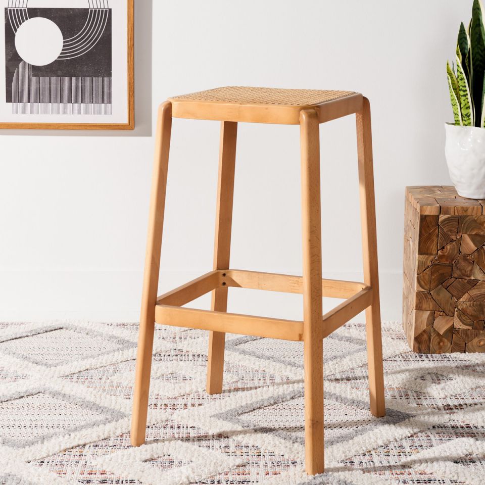 Safavieh Silus Backless Cane Bar Stool | Bar Stools | Modishstore - 10