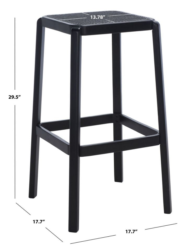 Safavieh Silus Backless Cane Bar Stool | Bar Stools | Modishstore - 15