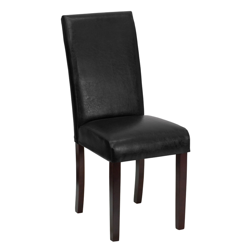Flash Furniture Black Leather Upholstered Parsons Chair | Dining Chairs | Modishstore - 9