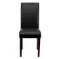 Flash Furniture Black Leather Upholstered Parsons Chair